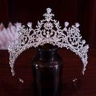 Rhinestone Wedding Crown Silver - One Size