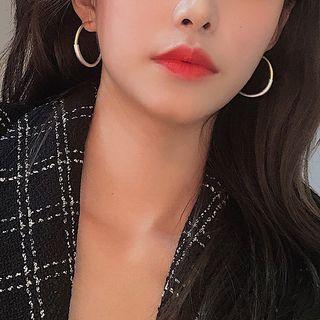 Hoop Earring 1 Pair - 925 Silver - One Size
