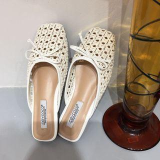 Perforated Square-toe Mules