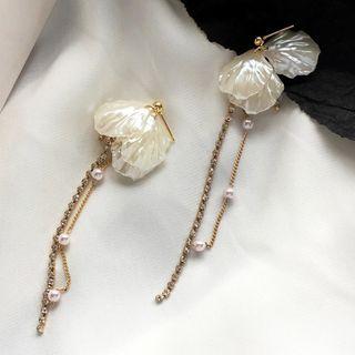 Butterfly Dangle Ear Stud 1 Pair - Stud Earring - As Shown In Figure - One Size
