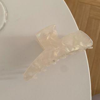 Acetate Hair Clamp White - One Size