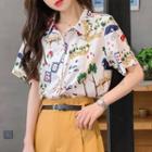 Short-sleeve Printed Shirt Multicolor - One Size