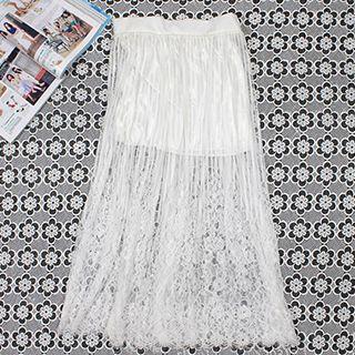 Lace Inset Skirt