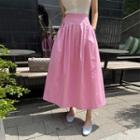 Pleated Maxi Full Skirt