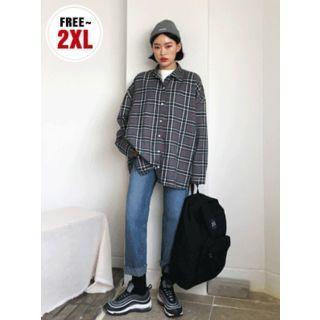 Couple Plaid-check Boxy-fit Shirt