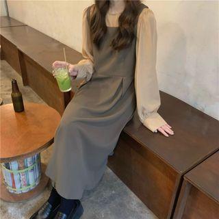 Puff Sleeve Shirt / Open Back Tank Dress