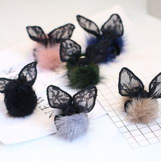Pompom Rabbit Ear Hair Claw