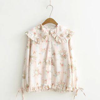 Floral Print Shirt Floral - One Size