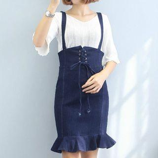 Lace-up Jumper Skirt