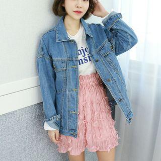 Petite Size - Boxy-fit Denim Jacket