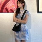 Short-sleeve Tie Dye Mini Dress