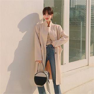 Wool Blend Chesterfield Coat