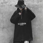 Letter Zip Placket Sweatshirt