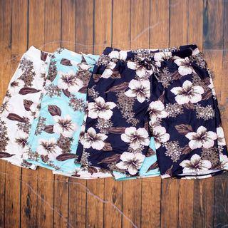 Floral Print Drawstring Swim Shorts