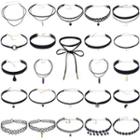 Set Of 24: Lace Choker (various Designs) X0057 - As Shown In Figure - One Size