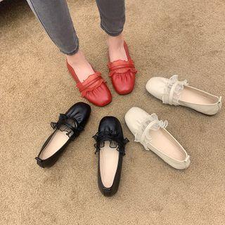 Mesh Ruffle Flats