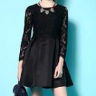 Lace Long-sleeve A-line Dress