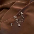 Asymmetric Star Earring 1 Pair - Star Ear Cuff 925silver Earring - One Size