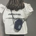 Denim Zip Crossbody Bag Blue - One Size