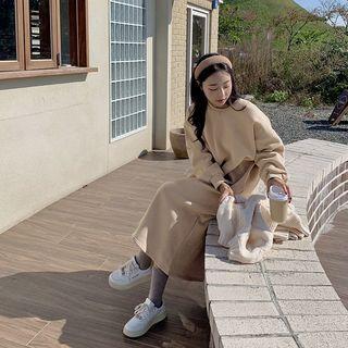 Fleece-lined Long Sweatdress