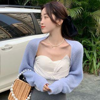 Tie-front Tube Top / Knit Shrug