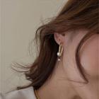Faux Pearl Alloy U-shaped Earrings Faux Pearl Earring - One Size
