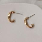 Twisted Stud Earring 1 Pair - 1467 - Gold - One Size