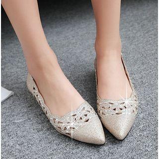 Rhinestone Accent Cutout Flats