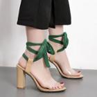 Chunky-heel Tie-ankle Sandals