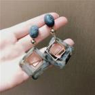 Acrylic Square Dangle Earring As Shown In Figure - One Size