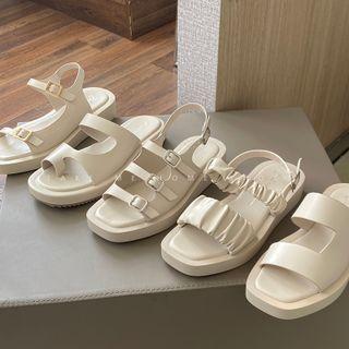 Faux Leather Platform Sandals ( Various Designs )