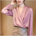 Long-shirt V-neck Top
