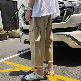 Wide-leg Cargo Crop Pants