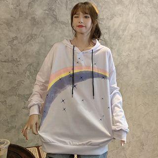 Unicorn Print Hooded Sweatshirt