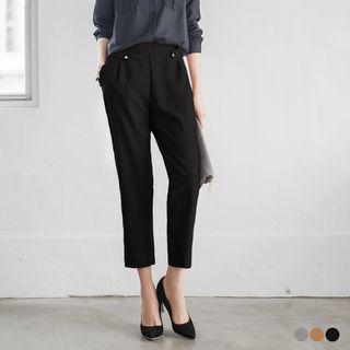 Belted Tapered Trousers