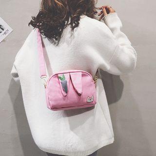 Set: Canvas Crossbody Bag + Brooch
