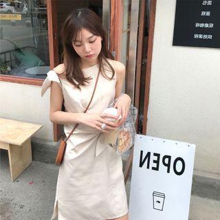 Sleeveless Drawstring Slim Fit Dress