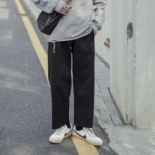 Drawstring-waist Straight-cut Cropped Sweatpants