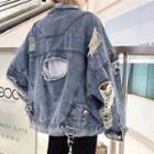Ripped Denim Bolero