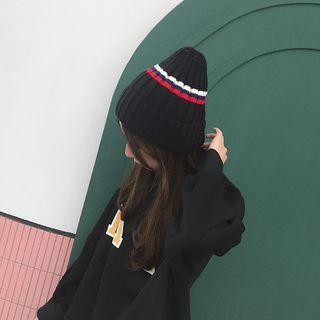 Contrast-trim Fleece-lined Beanie
