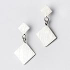 925 Sterling Silver Square Drop Earring