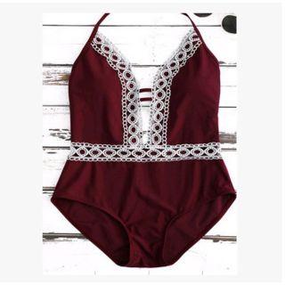 Crochet-trim Swimsuit