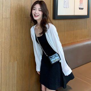 Sleeveless A-line Dress / Light Jacket
