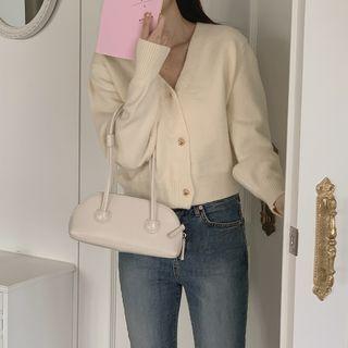 Heart-button Woolen Cardigan
