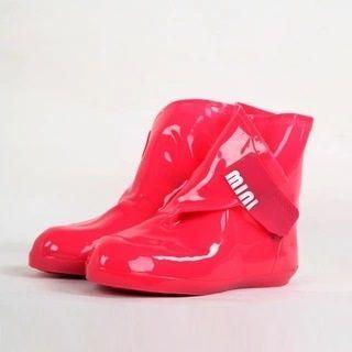 Lettering Mid-calf Boots