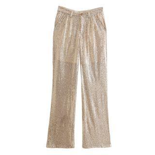Sequin Straight Leg Pants