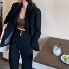 Plain Blazer / Wide-leg Pants / A-line Skirt
