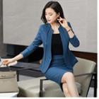 Set: Collarless One-button Blazer + Pencil Skirt