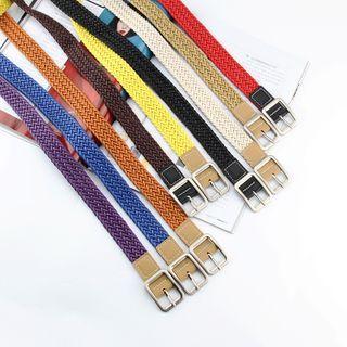 Square Buckle Woven Belt