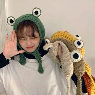 Frog Knit Bonnet Hat